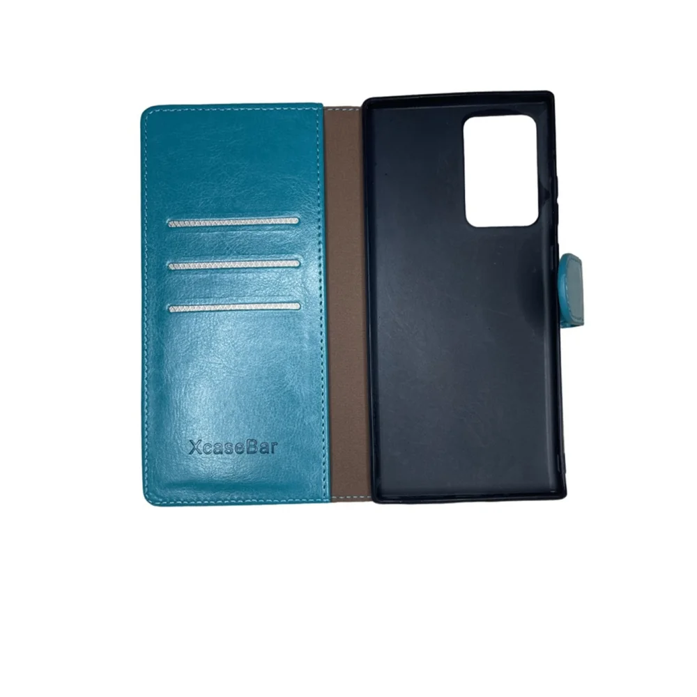 Samsung Galaxy Note20 Ultra 5G Style Wallet Case Blue Green New